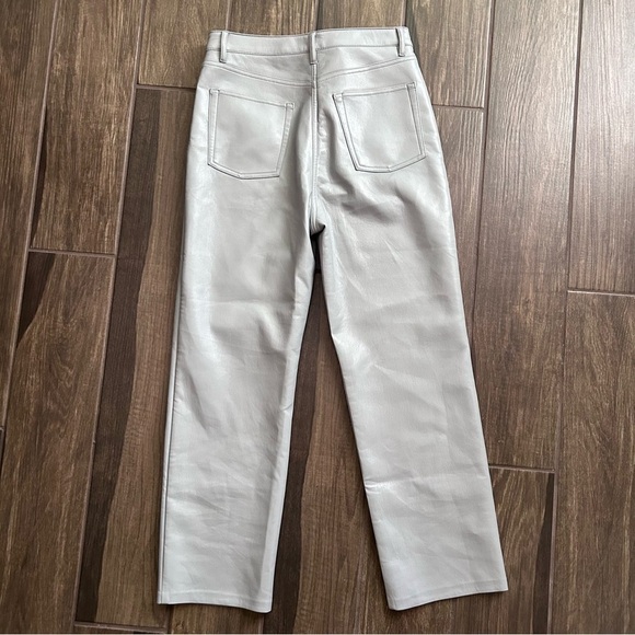 Aritzia Wilfred The Melina High Waisted Vegan Leather Pants in Morado Gray Sz 8 - Picture 8 of 12
